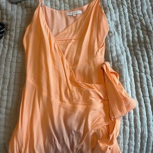 Orange wrap dress